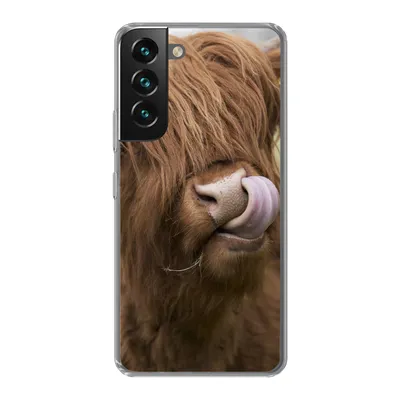 Produktbild von MuchoWow® Handyhülle Schutzhülle Hülle für Samsung Galaxy S22 Schottischer Highlander - Braun - Kuh Silikon Softcase Handy Hülle - Mobiltelefonhülle