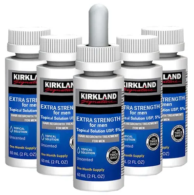 Produktbild von Kirkland 5 Months Solution, 5%, Haarausfallbehandlung, inklusive Pipette, 5x 60ml