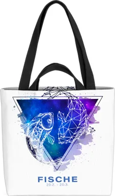 Produktbild von VOID Sternzeichen Sterne Horoskop Fische Tasche 33x33x14cm,15l Einkaufs-Beutel Shopper Einkaufs-Tasche Bag