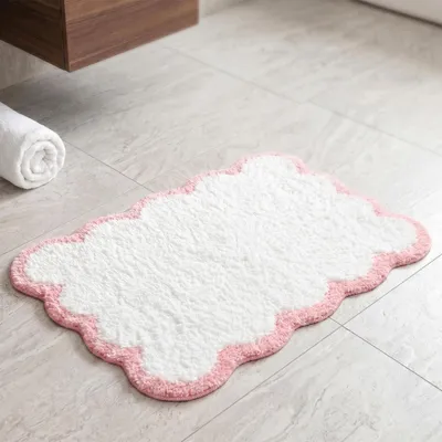 Obrázok produktu pre Omgoods – Protiskĺzacia podložka pod vaňu, ružová, 80 x 50 cm