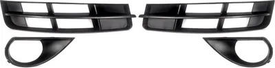 Immagine prodotto di Mistlichtgrille - Copertura paraurti anteriore - Per Audi Q7 MK1 (2010-2015) - Set di 4 - ABS - Nero-Bianco - Accessori auto