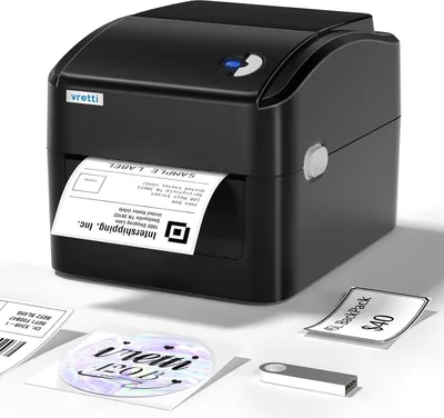 Imagen del producto de Impresora de etiquetas térmica de 4x6 pulgadas, con una velocidad de 75 etiquetas por minuto, compatible con Windows, Mac OS y Linux