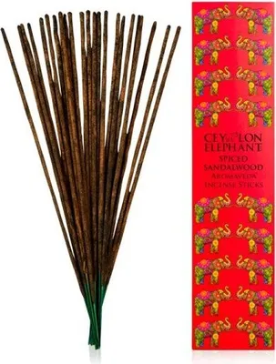 Image de Bâtons d'encens aromatique SPICED SANDALWOOD (Ceylon Elephant)