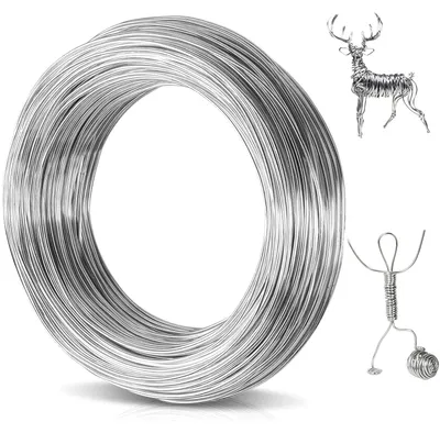 Basteldraht 1 mm x 50 m, biegsamer Aluminiumdraht für DIY