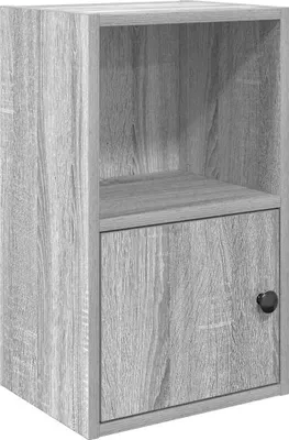 Obrázek produktu pro vidaXL Regál na knihy Grey Sonoma 31x24x52 cm Materiál na bázi dřeva