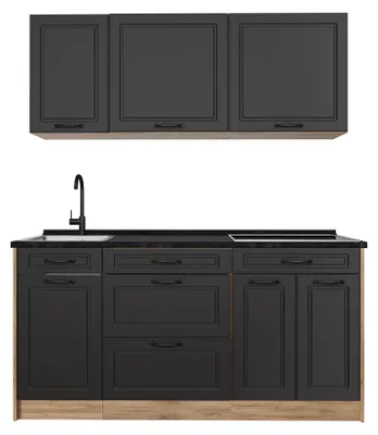 Imagen del producto de Cocina para solteros Vicco R-Line Antracita casa de campo/Roble dorado 160 cm encimera Antracita, Model 67730
