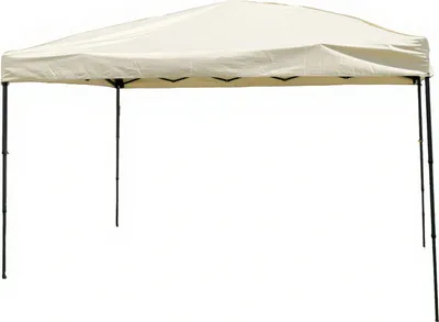 Produktbild von GOPLUS Pavillon 365 x 225 cm, Faltpavillon mit Tragetasche, 8 Heringen & 4 Windseilen, höhenverstellbares Gartenpavillon mit Metallrahmen (Beige)
