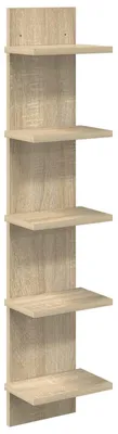 Image de vidaXL Étagère murale en bois imitation chêne Sonoma, 22 x 15 x 100 cm