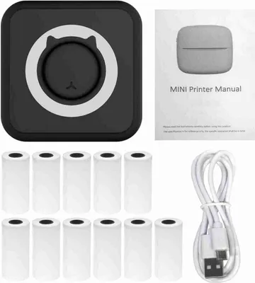 Produktbild von Fototlačiareň všetko v jednom, prenosná, Bluetooth, 6 kotúčov termálneho papiera + 5 samolepiacich + 3 farebné kotúče