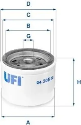 Produktbild von Kraftstofffilter UFI 24.305.00 Anschraubfilter