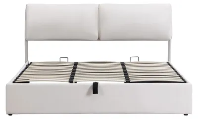 Obrázok produktu pre Rám postele - 180 × 200 cm - Hydraulický úložný priestor s 3 zásuvkami - Latový rošt - Čalúnenie z velúru - Béžová farba - Bez matraca