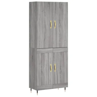Produktbild von Highboard Grau Sonoma 69,5x34x180 cm Holzwerkstoff