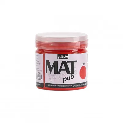 Productafbeelding van Pebeo Mat Pub Acrylverf, 140 ml, Karmozijnrood