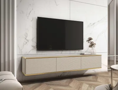 Produktbild von AX LIVING Wohnzimmer Lowboard Orkis MDF 175 cm Modern in Beige