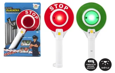 Productafbeelding van Plastic politieauto, 23 cm, op batterijen, met licht