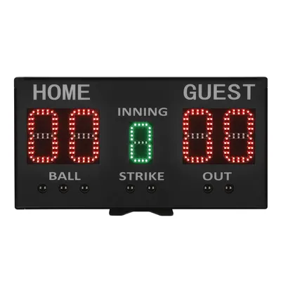 Obrázek produktu pro Sada digitálních LED tabulek s vysokým jasem a dálkovým ovládáním 0-99 bodů pro baseballové hry černá