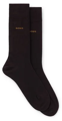 Produktbild von BOSS Socken 2 Paar RS Uni CC aus weicher Stretch-Mischung, normale Länge, mit dezenten Logos