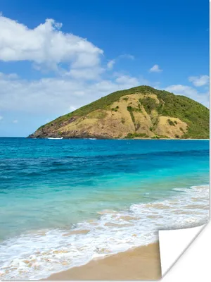 Produktbild von MuchoWow® Poster Meer - Tropen - Strand - Pflanzen 60x80 cm - Schlafzimmer Dekoration