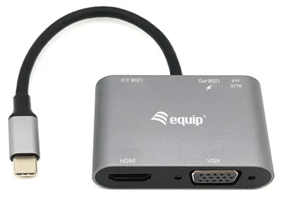 Produktbild von Equip USB-C 5-in-1 Multifunktionsadapter