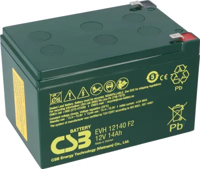 Produktbild von CSB EVH12140F2 Blei Akku 12V 14Ah Zyklenfest Faston F2