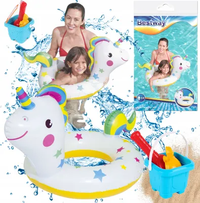 Produktbild von Bestway | Schwimmring Einhorn - 75 cm - Bunt - Für Kinder - Sicherer Wasserspaß - Luftmatratze Wasser