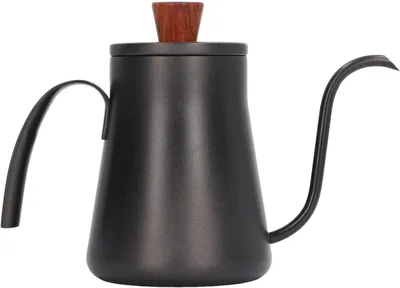 Produktbild von 400-ml-Kaffeekanne aus Edelstahl zum Übergießen mit ergonomischem Griff für Baristas und den Heimgebrauch