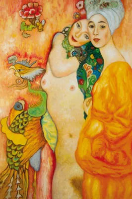Obrázek produktu pro Gustav Klimt art print obraz - Dva přátelé, 1916 - 1917 (180 x 120 cm)