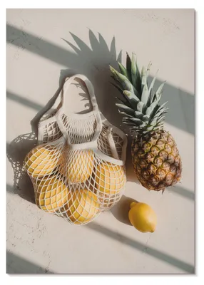 Zdjęcie produktu dla PLAKAT – 21 x 29 cm (A4) – 3 Steps – Produkty naturalne na jasnym tle – Dekoracja ścienna do salonu, sypialni i przedpokoju, nowoczesny plakat, bez ramy