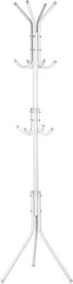 Produktbild von Freistehender Kleiderständer - Kleiderbügelhalter - Organizer für Kleidung - Dreiecksstabilität - 174 cm hoch - Weiß