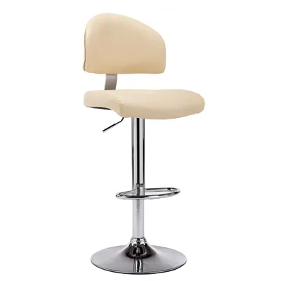 Immagine prodotto di The Living Store Sgabello da bar in ecopelle bianco crema