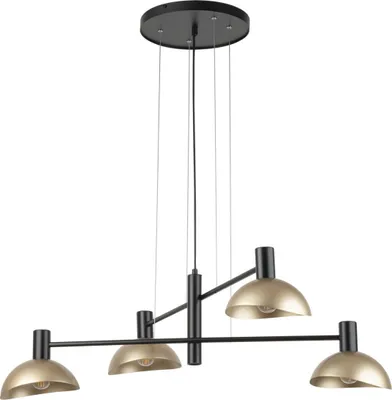 Immagine prodotto di Artis 4xE14 40W Sigma Lighting lampada a sospensione decorativa moderna a 4 punti in nero-oro sopra il tavolo