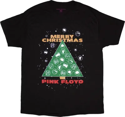 Obrázek produktu pro Pink Floyd - tričko "Merry Christmas" pro muže/dámy Uni RO12791 (XL) (černá)