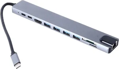 Obrázek produktu pro 4K HDMI dokovací stanice s rozbočovačem USB-C, hliníková, pro připojení k notebooku