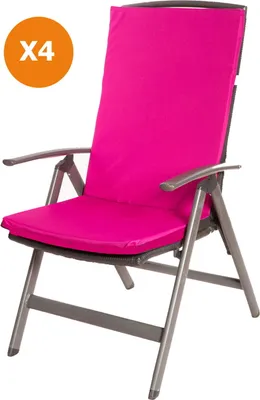 Produktbild von Stuhlkissen 4er set | Sitzkissen 110x47x4cm Rosa | sitzkissen gartenmöbel sitzkissen stuhl | stuhlkissen outdoor