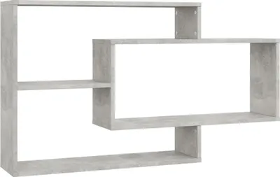 Image de vidaXL Étagères murales gris béton 104×24×60 cm Panneau de particules