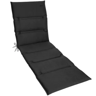 Produktbild von Herlag Liegenauflage Greta 190x60x7cm Anthrazit, Auflage Green-Line: Bezug aus 100% recyceltem Polyester, Liegepolster mit Fleck- & UV-Schutz