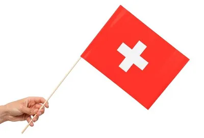 Produktbild von 10 Papier Fahnen Schweiz 20 x 30 cm Handfahnen
