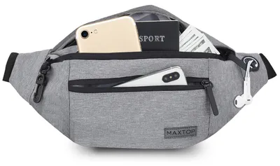 Imagen del producto de Riñonera impermeable, funda grande para teléfono móvil, cinturón ajustable, ideal para senderismo y actividades físicas