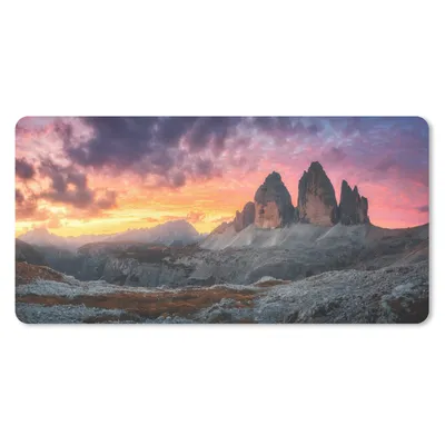 Produktbild von MuchoWow® Schreibtischunterlage Felsen - Berg - Sonnenuntergang - Landschaft 80x40 cm - XXL Mauspad - Gaming Mauspad