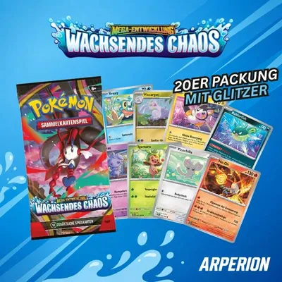 Produktbild von Pokémon Karten Wachsendes Chaos 20 Stück Deutsch Glitzer Boosterfrisch