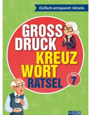 Produktbild von Großdruck Kreuzworträtsel Band 7 - Rätselbuch für Senioren & Rentner mit großer Schrift