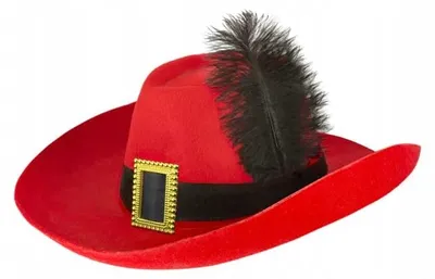 Produktbild von PartyPal Musketiere Hut rot Kostüm Accessoire