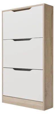 Image de Armoire à chaussures étroite avec 3 portes et finition Kambria