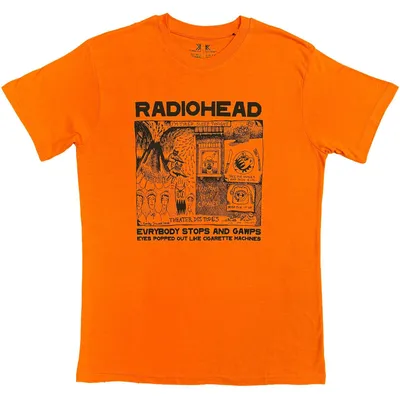 Immagine prodotto di Radiohead | Maglietta ufficiale della band | Gawps, media, arancione
