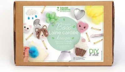 Zdjęcie produktu dla Pudełko z wełny zgrzebnej - Kawaï 25 x 15 x 10 cm.