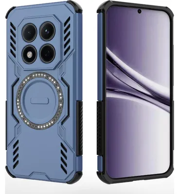Produktbild von Handyhülle für Xiaomi Redmi Note 15 Pro 4G, Techsuit ArmorMag Case, Blau-Schwarz