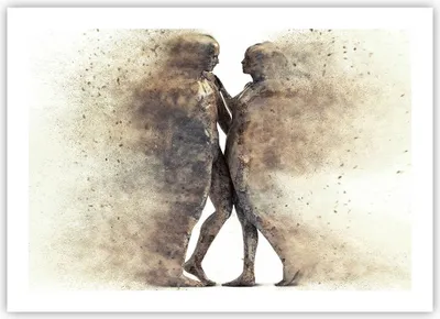 Produktbild von Poster - Poster ohne Rahmen - Staub eine Frau ein Mann der Liebe - 70x50 cm - Wand Bild - Wanddeko - Wandbilder - Kunstposter - Wandposter - Bilder - Kunstdruck - Wandbild - P2XAA70x50-3102