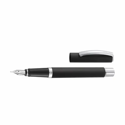 Produktbild von ONLINE Design-Füllhalter Vision Classic Black, edles Aluminium, hochwertige Iridium-Feder M, für Standardpatronen, außergewöhnliche Verarbeitung