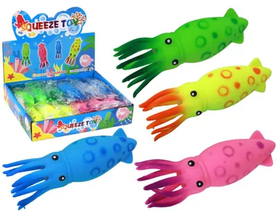 Produktbild von Lean Toys Antistress-Werkzeug Quetschspielzeug Spielzeug Tintenfisch Squishy, Größe:UNIVERSAL