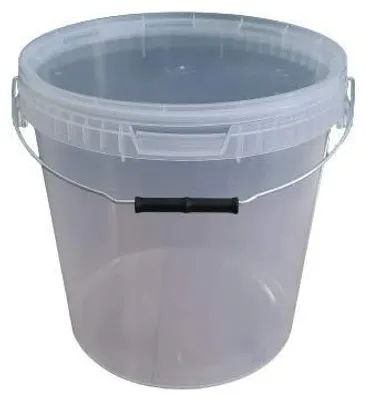 Produktbild von SILPLAST Eimer mit Deckel 20L x 1 Kunststoffeimer 20 Liter lebensmittelecht stapelbar Plastikeimer leer Transparent